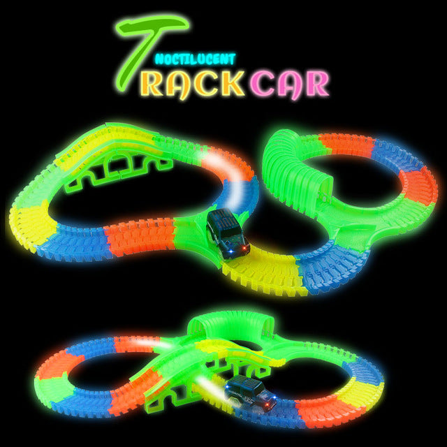 Flexible Glowing Car Racing Track Set