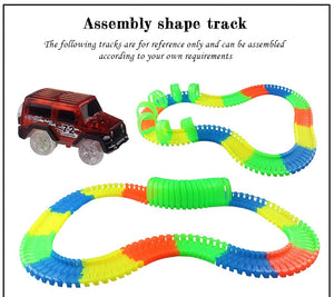 Flexible Glowing Car Racing Track Set