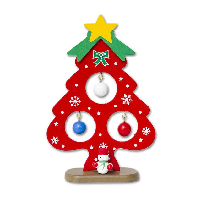 Wooden Christmas Tree Table Ornament